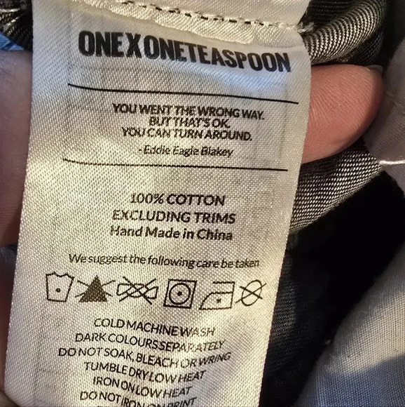 One X OneTeaspoon Society Legend Denim Jeans Grey Society Size 26 - Picture 12 of 13
